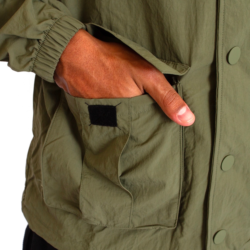 Classic Oregon O, Nike, Green, Coat/Jacket, Nylon, Men, Snap Front, Military, 2024, Lightweight, 812186